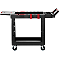 Rubbermaid Commercial Heavy Duty Adaptable Utility Cart - Push/Pull Handle - 520 lb Capacity - 4 Casters - 4" Caster Size - Plywood, Foam - 46.2" Length x 17.8" Width x 36" Height - Black - 1 Each 1 thumbnail image
