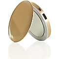 HyperJuice Pearl: Compact Mirror + USB Rechargeable Battery Pack (Gold) - For USB Device, Smartphone, iPad, iPhone, Tablet PC - Gold