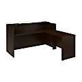 Bush Business Furniture Arrive 72"W L Shaped Reception Desk with Counter, Mocha Cherry, Standard Delivery 1 thumbnail image