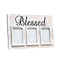 Elegant Designs 3-Photo Collage Picture Frame, 12" x 18", Whitewash 1 thumbnail image