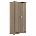Bush® Furniture Cabot Tall 30"W Storage Cabinet With Doors, Ash Gray, Standard Delivery