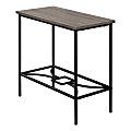 Monarch Specialties Heidi Accent Table, 22"H x 23-3/4"W x 11-3/4"D, Dark Taupe/Black