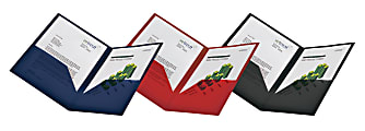 Office Depot® Brand 2-Pocket Transparent Poly Folder, Letter Size, Assorted Colors (No Color Choice)