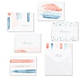 Custom All-Occasion Thank You Cards With Blank Envelopes, 4-7/8" x 3-1/2", Paint Stripes, Box Of 36