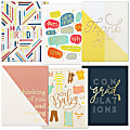 Custom Greeting Card Assortment With Blank Envelopes, Happiness Delivered, 5-1/2" x 4-1/4",Box Of 24