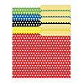 Top Notch Teacher Products Mini File Folders, 4" x 6", Assorted Polka Dots, 6 Packs Of 25 1 thumbnail image