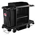 Suncast Commercial Housekeeping Cart, Standard, 49-3/4" x 24", Black