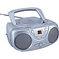 Sylvania SRCD243M Radio/CD Player BoomBox - 1 x Disc - Silver - 20 Programable Tracks - CD-DA, MP3 - Auxiliary Input 1 thumbnail image