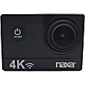 Naxa NDC-410 Digital Camcorder - 2" Screen - CMOS - 4K - Shiny Black - 16:9 - Motion JPEG, AVI - HDMI - USB - microSD, microSDHC - Memory Card - Wireless LAN 1 thumbnail image