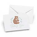 Custom All Occasion Baby Shower/Gift Thank You Greeting Cards With Blank Envelopes, Mama Bear, 4-7/8" x 3-1/2", Box Of 24