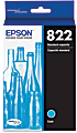 Epson T822 Original Standard Yield Inkjet Ink Cartridge - Cyan - 1 Each - Inkjet - Standard Yield 1 thumbnail image