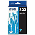 Epson T822 Original Standard Yield Inkjet Ink Cartridge - Cyan - 1 Each - Inkjet - Standard Yield 1 thumbnail image