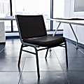 Flash Furniture HERCULES Big And Tall 1000-lb Rated Fabric Stack Chair, Black/Silvervein