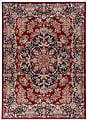 Linon Innova Area Rug, 5' x 7', Caula Red/Navy
