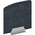 HON HUVDSSE2024 Privacy Screen - 23.3" Width x 20" Height - Silver Frame - Polyethylene Terephthalate (PET) - Dark Gray 1 thumbnail image