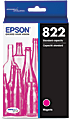 Epson® 822 DuraBrite® Ultra Magenta Ink Cartridge, T822320-S