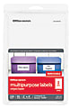 Office Depot® Brand Removable Inkjet/Laser Labels, OD98813, Rectangle, 4" x 2", White, Pack Of 100