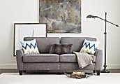 Serta® Astoria Deep-Seating Sofa, 78", Light Gray/Espresso