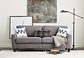 Serta® Astoria Deep-Seating Sofa, 78", Light Gray/Espresso 1 thumbnail image