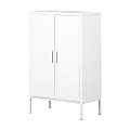 South Shore Crea 26"W Metal 2-Door Accent Cabinet, Pure White 1 thumbnail image