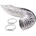 Deflecto Supurr-Flex 4" Multilayered Flexible Aluminum Duct For Dryers, Silver, F0405MSX/30 1 thumbnail image