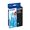 Epson® 822XL DuraBrite® Cyan High-Yield Ink Cartridge, T822XL220-S 1 thumbnail image