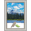 Amanti Art Picture Frame, 25" x 35", Matted For 20" x 30", Salon Silver