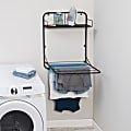 Honey Can Do Collapsible Wall-Mounted Clothes Drying Rack With Shelf, 31”H x 20”W x 24”D, Black 1 thumbnail image