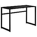 Monarch Specialties 48"W Computer Desk With Tempered Glass Top, Black