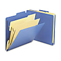 Smead® Heavy-Duty Classification Folders, Letter Size, 2 1/2" Expansion, Blue, Box Of 10