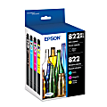Epson® 822XL/822 Black And Cyan, Magenta, Yellow High-Yield Ink Cartridges, Pack Of 4 1 thumbnail image