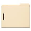 Smead® Fastener Folders With Reinforced Tab, 2 Fasteners, Letter Size, 1/3-Cut Tab, 3/4" Expansion, Manila, Box Of 50