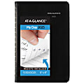 2025 AT-A-GLANCE® DayMinder® Daily Appointment Book Planner, 5" x 8", Black, January 2025 To December 2025, G10000