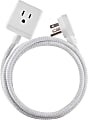Cordinate 3-Outlet Extension Cord Cube, 5', White 1 thumbnail image