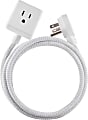 Cordinate 3-Outlet Extension Cord Cube, 5', White