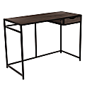Flash Furniture Homewood Collection 42"W Computer Desk, Driftwood/Black 1 thumbnail image