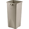 Rubbermaid Commercial Untouchable Square Container - 23 gal Capacity - Square - Durable, Crack Resistant - 32.9" Height x 16.5" Width x 15.5" Depth - Plastic - Beige - 3 / Carton 1 thumbnail image