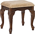 Powell Jaden Bench With Cushion, Distressed Cherry/Beige
