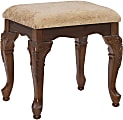 Powell Jaden Bench With Cushion, Distressed Cherry/Beige 1 thumbnail image