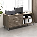 WorkPro® Motiva 60"W Low Storage Cabinet With Drawers And Shelves, Modern Hickory, Standard Delivery 1 thumbnail image