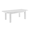 Eurostyle Tresero Wood Rectangular Extension Table, 30"H x 79-1/2"W x 35-1/2"D, High Gloss White