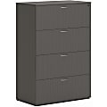 HON Mod HLPLLF3620L4 36" x 20" Lateral 4-Drawer File Cabinet, Slate Teak