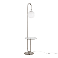 LumiSource Trombone Contemporary/Glam Floor Lamp, 70-1/2"H, Nickel/Clear 1 thumbnail image