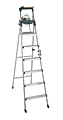 Cosco Lightweight Aluminum Folding Step Ladder With Leg Lock And Handle, 300 Lb, 8'