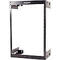 C2G 15U Wall Mount Open Frame Rack - 12in Deep (TAA Compliant) - 19" 8U Wide Wall Mountable for LAN Switch - Black Textured, Black Powder Coat - 200 lb x Maximum Weight Capacity" 1 thumbnail image