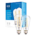 Array By Hampton ST19 360-Lumen Smart Wi-Fi Filament LED Bulbs, 40-Watt, Pack Of 2 Bulbs