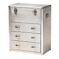 Baxton Studio 30"H French Industrial Storage Cabinet, Silver 1 thumbnail image