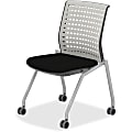 Mayline® Thesis Static Back Armless Stackable Chairs, Black/Light Gray, Set Of 2 1 thumbnail image
