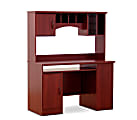 South Shore Furniture Morgan Collection Computer Desk With Hutch, 59"H x 48"W x 23"D, Royal Cherry