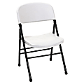 Samsonite® Endura Molded Folding Chairs, 32 1/2"H x 19 1/2"W x 21 3/4"D, White Speckle, Pewter Frame, Set Of 4 1 thumbnail image